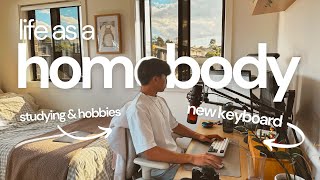 🎮🌿 homebody vlog: cozy productive day — studying, keyboard unboxing, gaming, good habits + gym