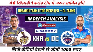 KOL vs DC Dream11 Prediction | KKR vs DC Dream11 Team Today Match | DC vs KKR Dream11 | IPL2021 Team