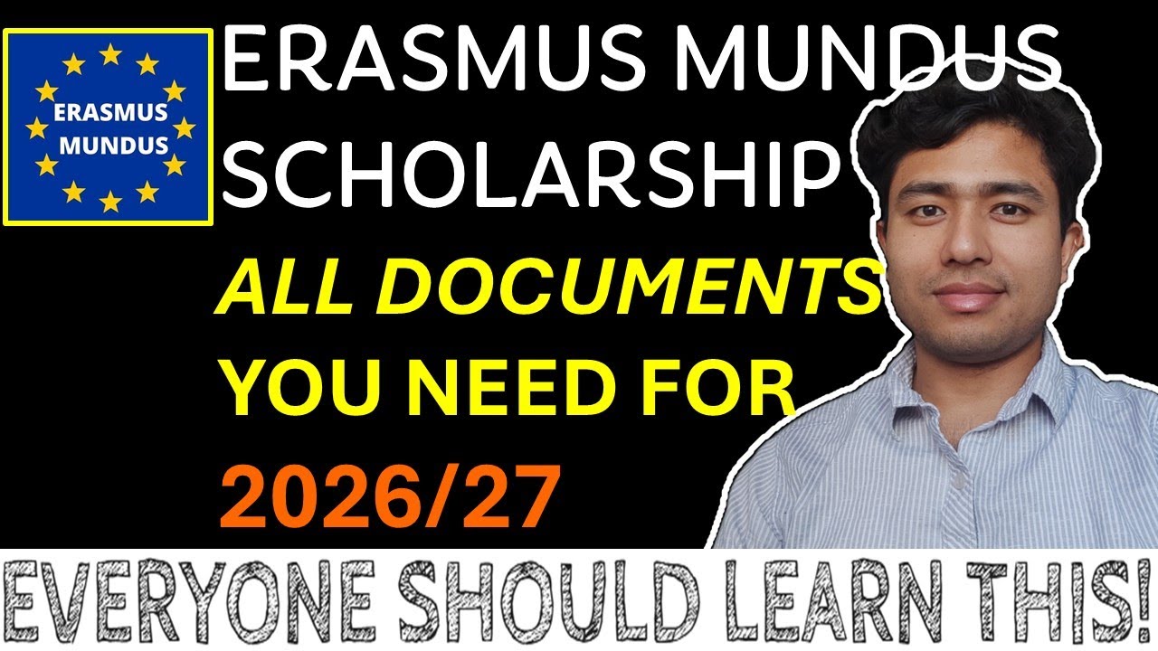 MUST HAVE DOCUMENTS FOR ERASMUS MUNDUS SCHOLARSHIP 2026/27 TO WIN IT | STEP-BY-STEP GUIDE |#erasmus