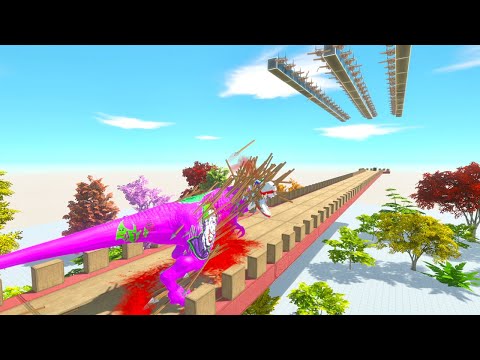Animals Escape From JOKER T-REX and DEADPOOL BRACHIOSAURUS - Animal Revolt Battle Simulator