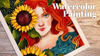 Watercolor portrait Painting