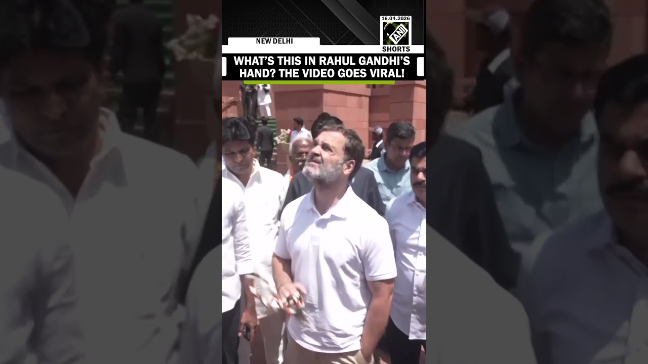Watch: Viral video shows LoK Sabha LoP Rahul Gandhi’s hand holding something