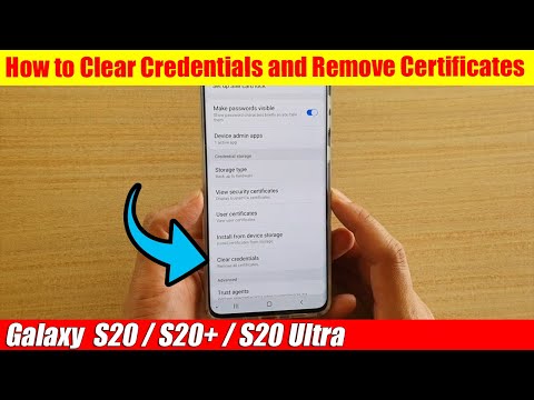 Galaxy S20/S20+: How to Clear Credentials and Remove All Certificates