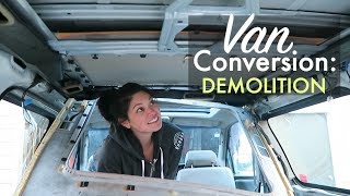 Taking apart a Nissan Elgrand // CAMPER VAN CONVERSION EP. 3
