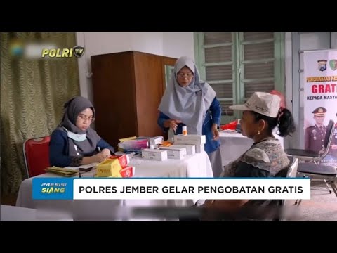 BAKTI SOSIAL POLRES JEMBER PENGOBATAN GRATIS DALAM RANGKA HARI BHAYANGKARA KE 78