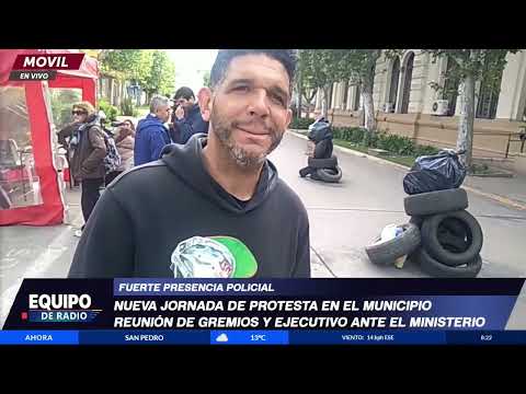 Continúan las jornadas de protesta de los empleados municipales pòr los descuentos realizados