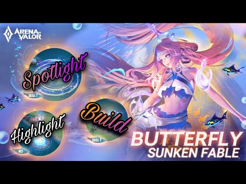 AoV - Butterfly Sunken Fable skin spotlight, Tips & Best Build, Combo - Arena of Valor