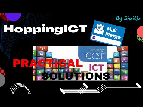 2016 MAY.JUNE PAPER 21| MAIL MERGE | IGCSE-ICT-SOLVED