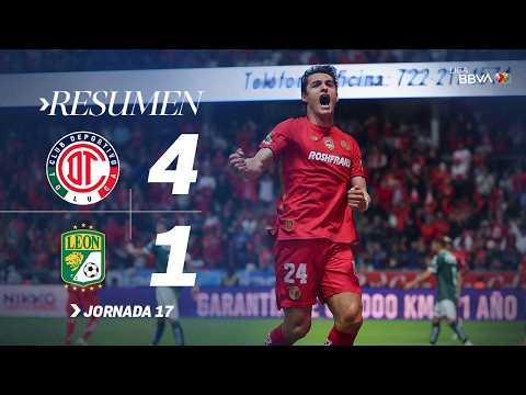 TOLUCA 4-1 LEÓN | Goleada del Bicampeón que deja a la Fiera sin liguilla | Con México C26 J17