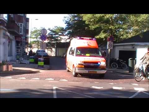 VZA Ambulance 13-164 met spoed naar de Visseringstraat Amsterdam