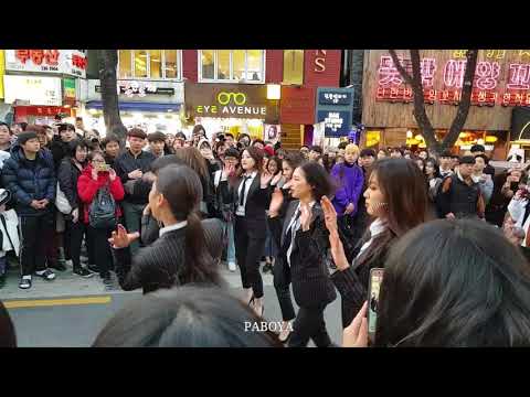 180311- CLC (씨엘씨) 'BLACK DRESS' Public Dance in Hongdae