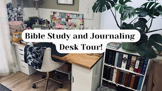 NEW UPDATED DESK TOUR! Bible Study and Journaling Desk Walkthrough! Tips and ideas for your space.