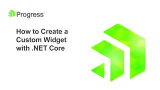 Create a Custom Widget with .NET Core