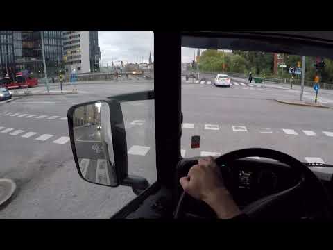 Relaxing Drive out of Stockholm City - Scania P280