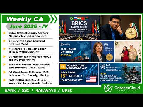 Current Affairs Weekly | 24 - 30 June 2026 | English | Current Affairs | AffairsCloud