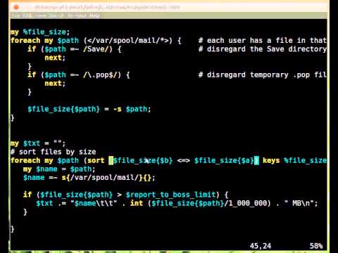 Beginner Perl Maven tutorial: 13.3 - reporting diskspace usage on mail server
