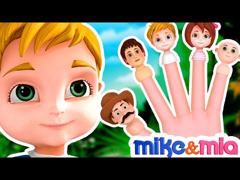 The Finger Family Song | English Nursery Rhymes for Children | Kids Learning Videos by Mike and Mia