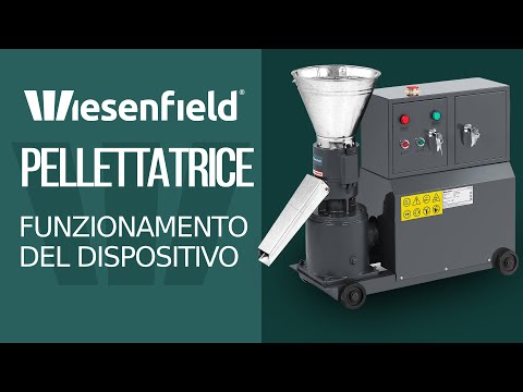 Video - Pellettatrice - Max. 100 kg/h - Ø 120 mm - Scomparto richiudibile - 2 rulli