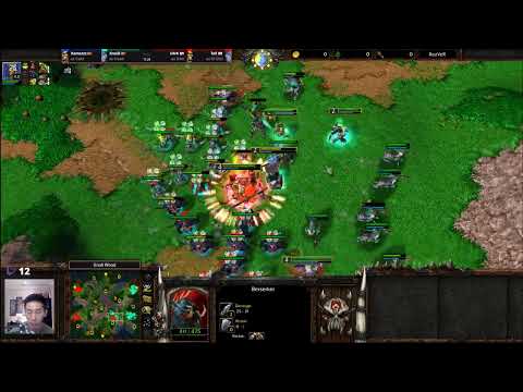 Kamazzz (Orc) Krasik (NE) vs ToX (NE) D4rK (Orc) - WarCraft 3 - 2v2  -  WC3417