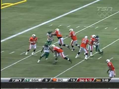 CFL Saskatchewan 16, BC 19 - October 2, 2009