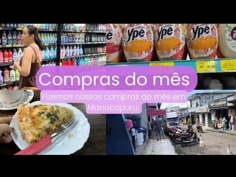 Compras do Mês em Manacapuru 🛒✨ Rotina Real de Família | Viagem saindo de Novo Airão
