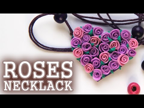 DIY Roses Necklack - Polymer Clay Tutorial