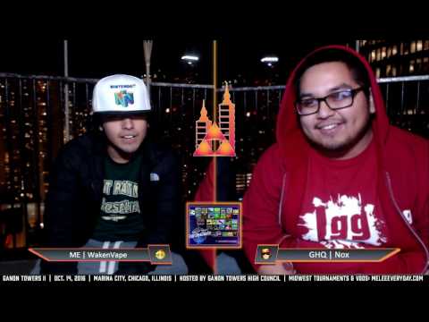 Ganon Towers II - ME | WakenVape (Peach) vs. GHQ | Nox (C. Falcon) - SSBM - Losers Semis