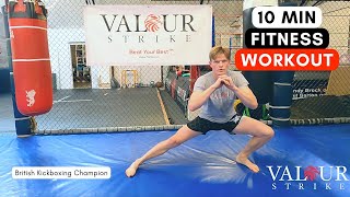 10 Minute Kickboxing HIIT Workout | No equipment home cardiokickboxing 10 day ch