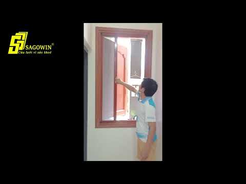 Lắp đặt cửa lưới chống muỗi dạng xếp có ray cho khách hàng - Thương Hiệu Cửa Lưới Sagowin