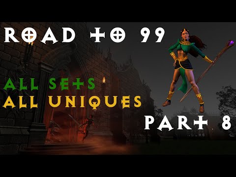 DIABLO 2 - Sorceress - ROAD to 99 Part 8 (All Set & Unique Items)