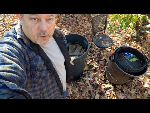 108-day outdoor worm bag's 12th feeding - vermicompost