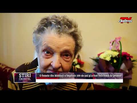 ȘTIRI CROMTEL TV - O femeie din Rădăuți a împlinit 100 de ani și a fost felicitată de primar