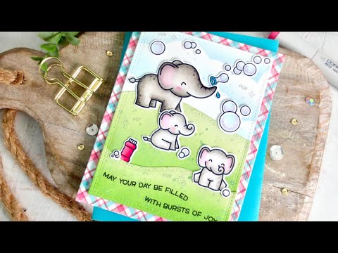 Copic-colored bubble card