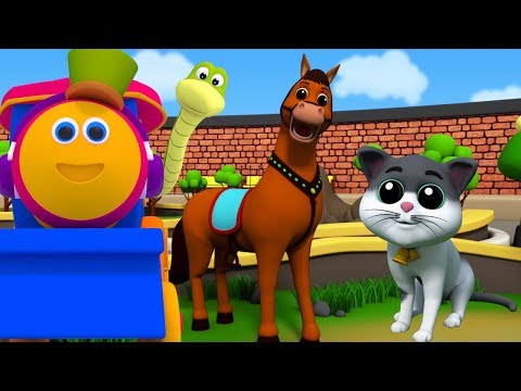 Bob o trem | sons de animais | aprender animais | Animal Sounds Song