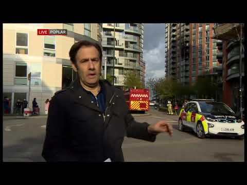 Fire at Ballymore's New Providence Wharf in Poplar with ACM Cladding - BBC London News - 7/5/21
