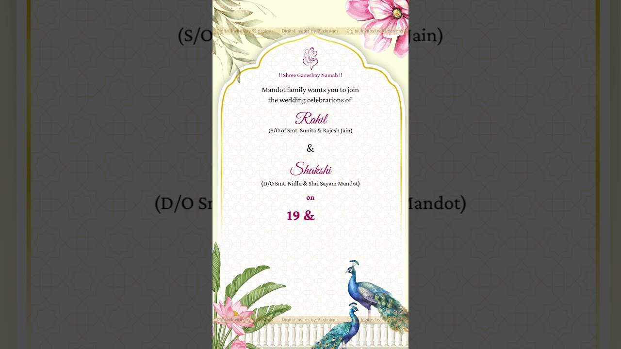 Royal Maroon & Gold Wedding Invitation