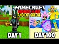 I Survived 100 Days in Ancient Greece on Minecraft.. Here's What Happened..