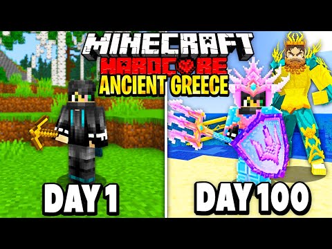 I Survived 100 Days in Ancient Greece on Minecraft.. Here's What Happened..