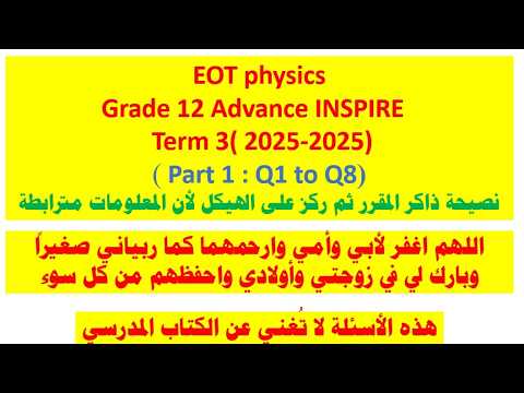 Advance INSPIRE Term 3 ( 2025-2025)( Part 1 : Q1 to Q8)