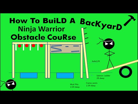 Part of a video titled How to Build a Ninja Warrior Obstacle Course! DIY - YouTube