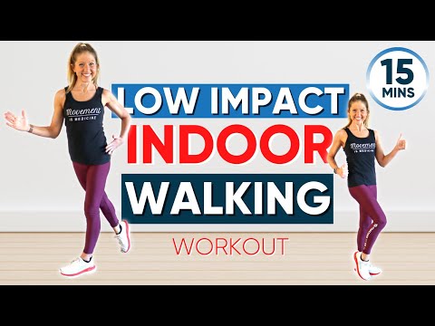 Low impact indoor walking workout 15 minute (ONE MILE CHALLENGE )