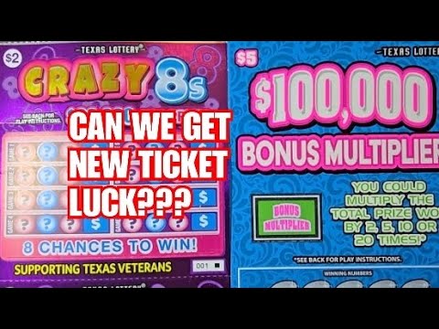 $100,000 BONUS MULTIPLIER & CRAZY 8's - Texas Lottery Scratchoffs
