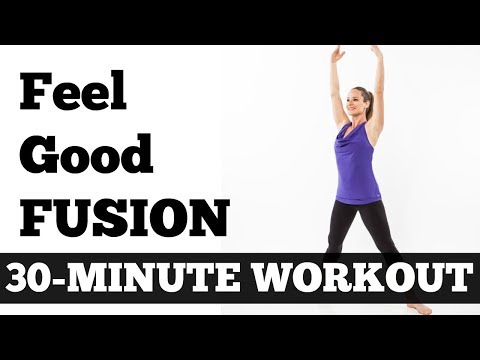 30-Minute Feel Good Fusion Workout - Barefoot Cardio, Pilates, Barre, Yoga Mix