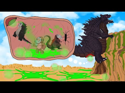 Rescue SHIN GODZILLA: The Battle Against Digestive System - FUNNY CARTOON | GODZILLA & KONG MOVIES