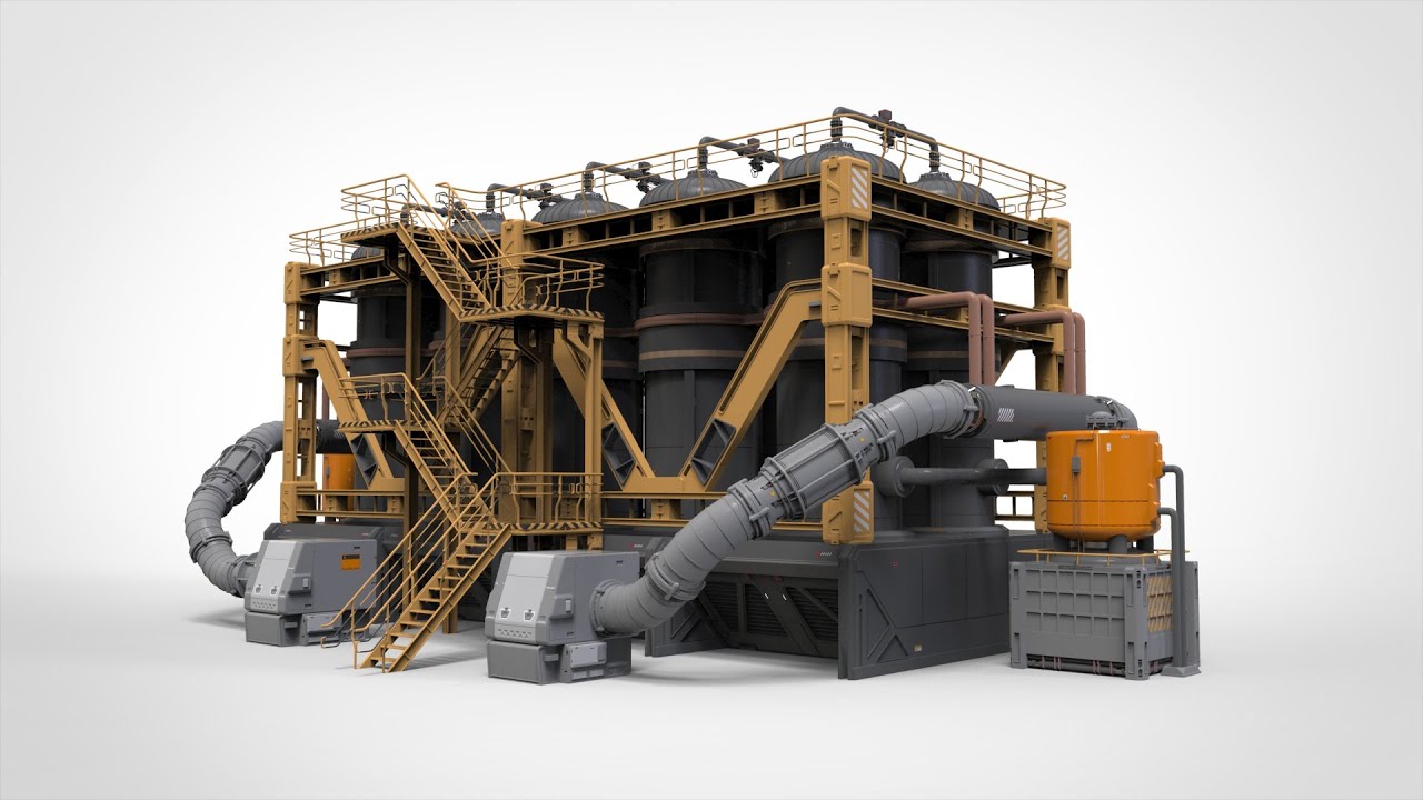 科幻储存罐 3D 模型