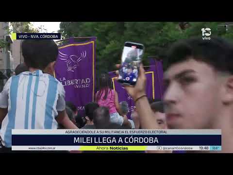 Móvil en vivo: el presidente Javier Milei recorre las calles de Nueva Córdoba
