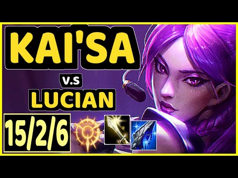 DEáDLY (KAI'SA) vs LUCIAN - 15/2/6 KDA BOTTOM ADC CHALLENGER GAMEPLAY - EUW