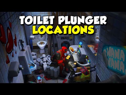 🚽 DEADPOOL TOILET PLUNGER & TOILET LOCATIONS - FORTNITE WEEK 3 CHALLENGE GUIDE