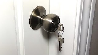 Keyed Entry Door Knob Installation - Door Lock