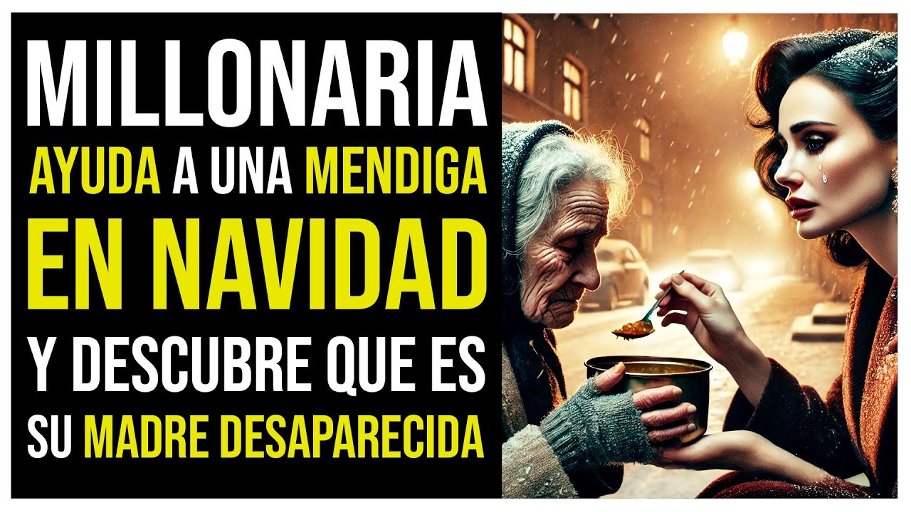 EN LA VÍSPERA DE NAVIDAD, UNA MILLONARIA SE DETUVO PARA DAR COMIDA A UNA ANCIANA MENDIGA Y DESCUBRIÓ